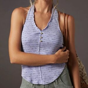 Pilcro Henley Halter Top small